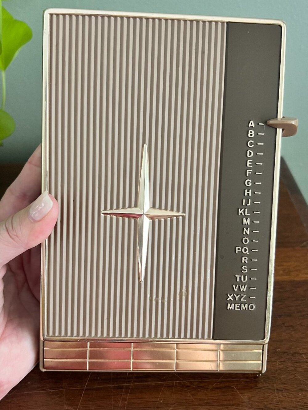 Vintage Zephyr Starfite Autodex Telephone Index With Original Pencil Mid Century